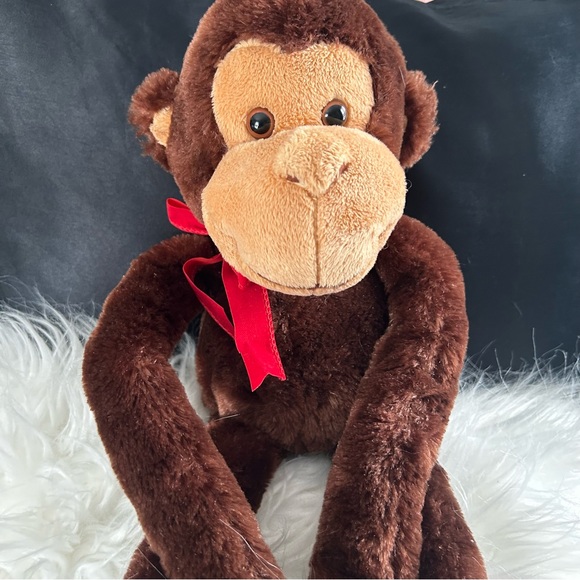 Adventure Planet Large Hanging Hook & Loop Hand Stuffed Plush Monkey Lamon 20” - Picture 2 of 8